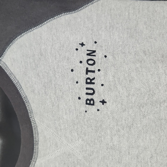 Burton Keeler Crew Gray Raglan Sweatshirt Stand Up Stand Out - Large - Picture 4 of 8